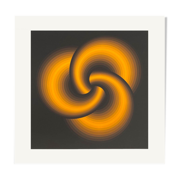 Screen printing Op Art Spirals 1975
