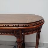Banc de piano en chêne sculpté
