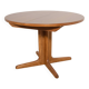 Mid-Century Round Walnut Extendable Dining Table, United Knigdom, 1950s