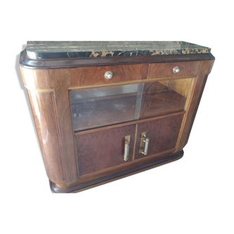 Buffet 1930 in rosewood and Portor marble