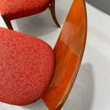 Set of Four H-214 Chairs by Jindřich Halabala, Walnut, 1950s