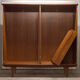 Scandinavian wardrobe 1960 teak 4 doors, 3 drawers, 2keys