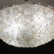 Wonderful Large Gold and Transparent Murano Glass Ceiling Light Flower by S
