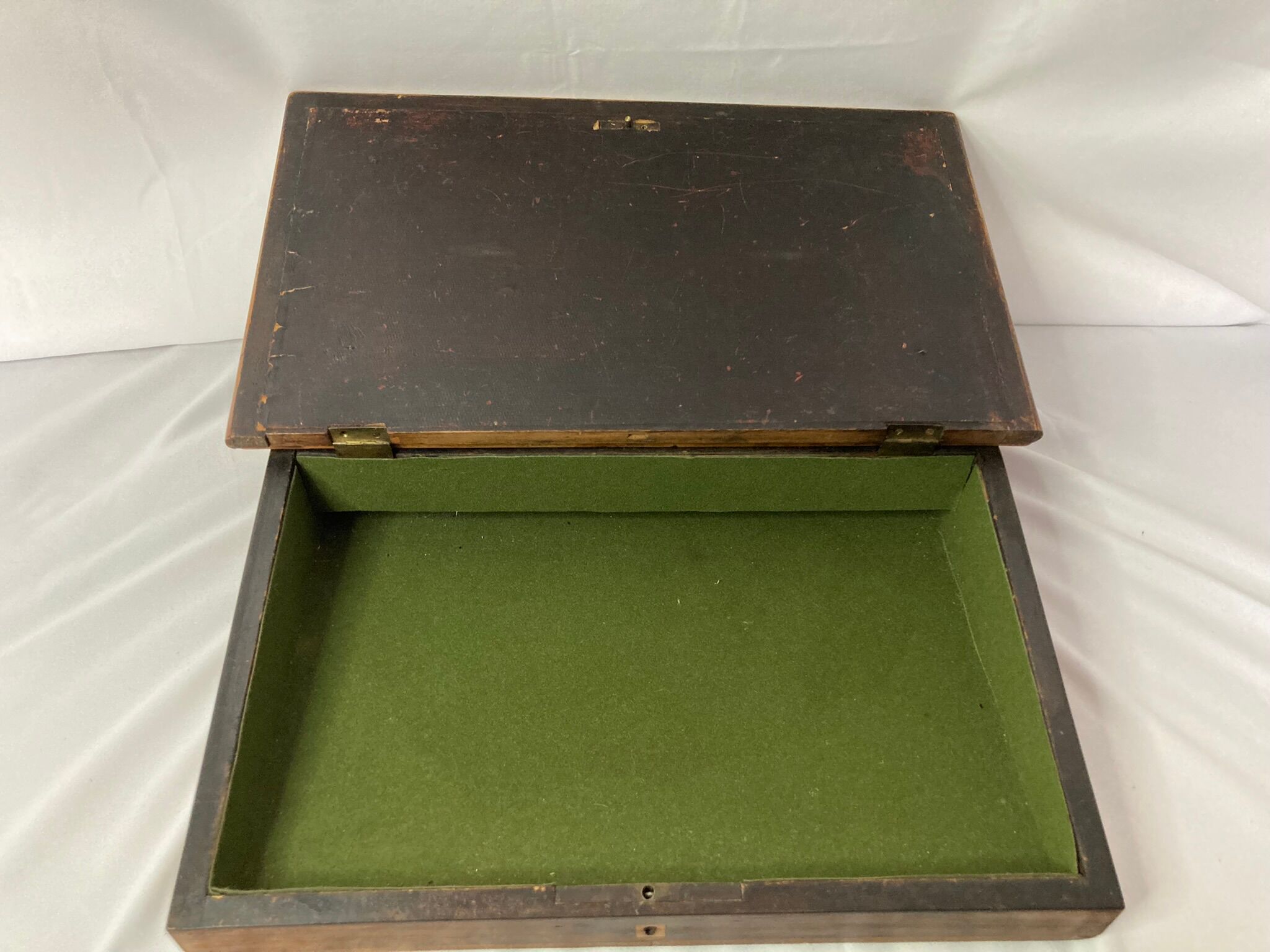 Old wooden writing board over leather early twentieth century