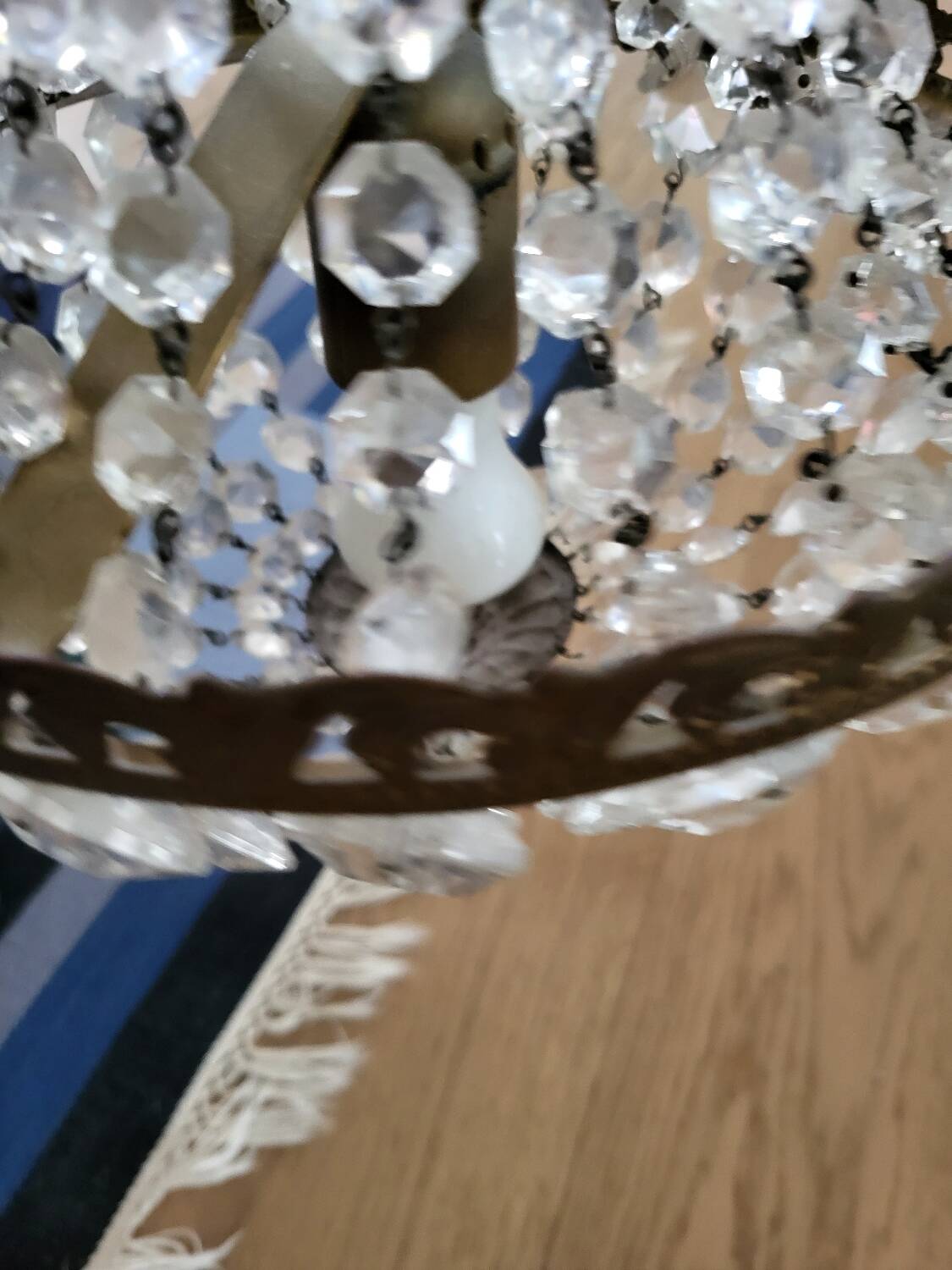 Hot air balloon chandelier with tassels