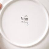 Large decorative plate Gien – French earthenware – multicoloured flowers – Ø 30