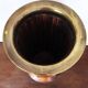 Vintage Florentine umbrella stand made of reclaimed wood and brass.