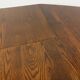 Vintage brutalist hexagonal dining table made of oak from the 1950s.