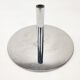 Mid century italian flower table chrome and glass, 1980s