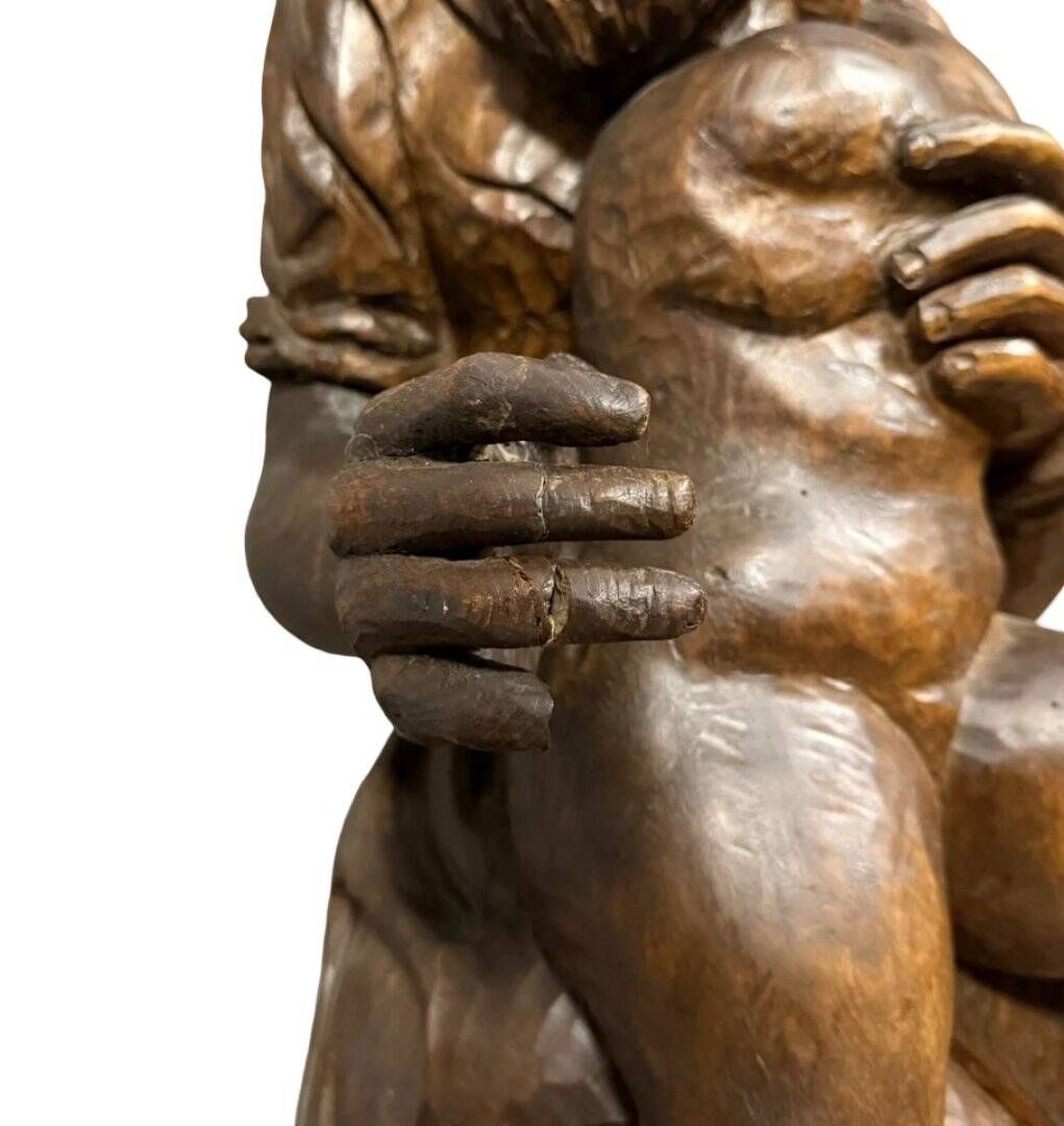 French School of the 17th century: a very large sculpture depicting a maternity.