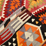 5x7 bold colorful kilim rug, 155x220cm