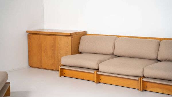 Ensemble de sièges modulaires moderne du milieu du siècle, Italie, années 1960 - Nouvelle tapisserie.