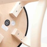 Alvar Aalto 64 stool in black and birch for Artek