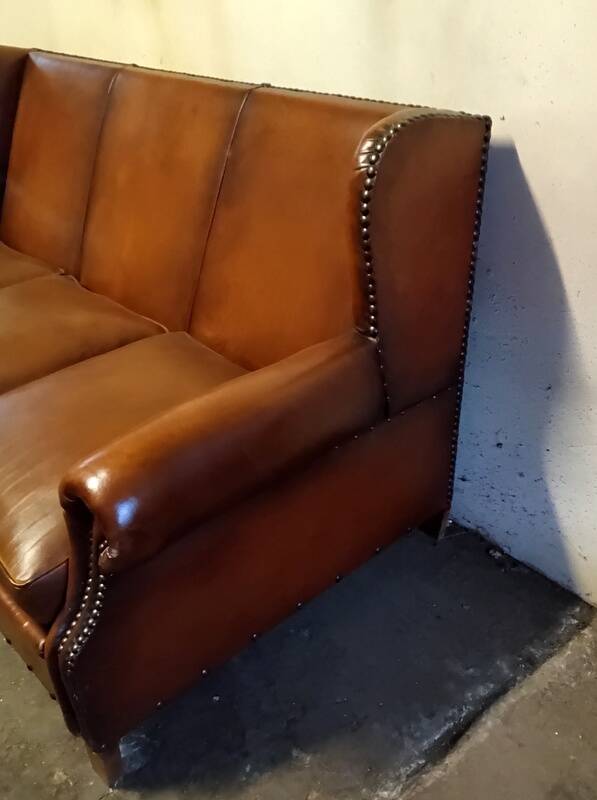 Wingback club sofa