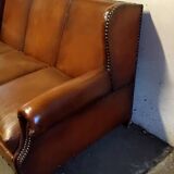 Wingback club sofa