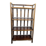 Brown rattan shelf
