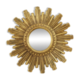Small Sun Mirror Sunburst Mirror Gold Convex 24cm