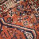 Ancient Persian Shiraz handmade carpet 87cm x 114cm 1900s, 1C810