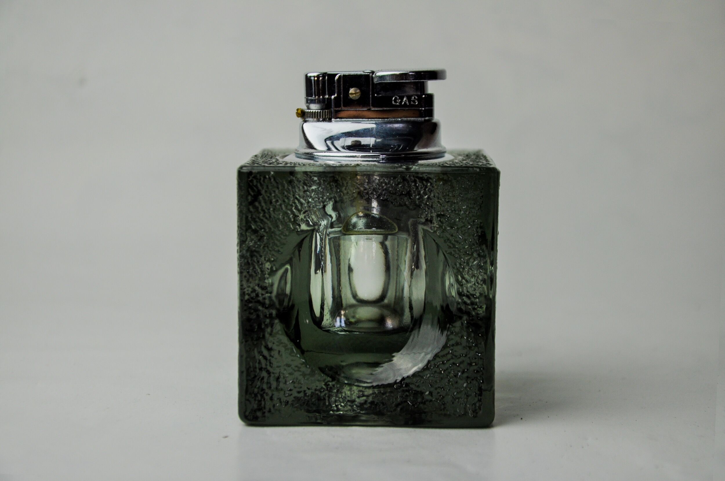 Black ice lighter by Antonio Imperatore, murano glass, Italy, 1970