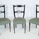 Mid-Century set of six dining chairs attributed to Paolo Buffa. Italy 1950s