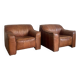 Pair of leather armchairs