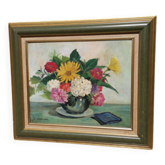 Painting bouquet of flowers