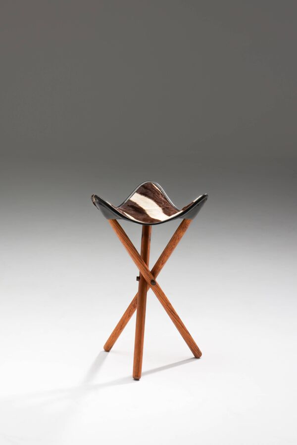 Tabouret de chasse safari - années 50