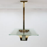 Brass art deco Atelier Petitot ceiling light