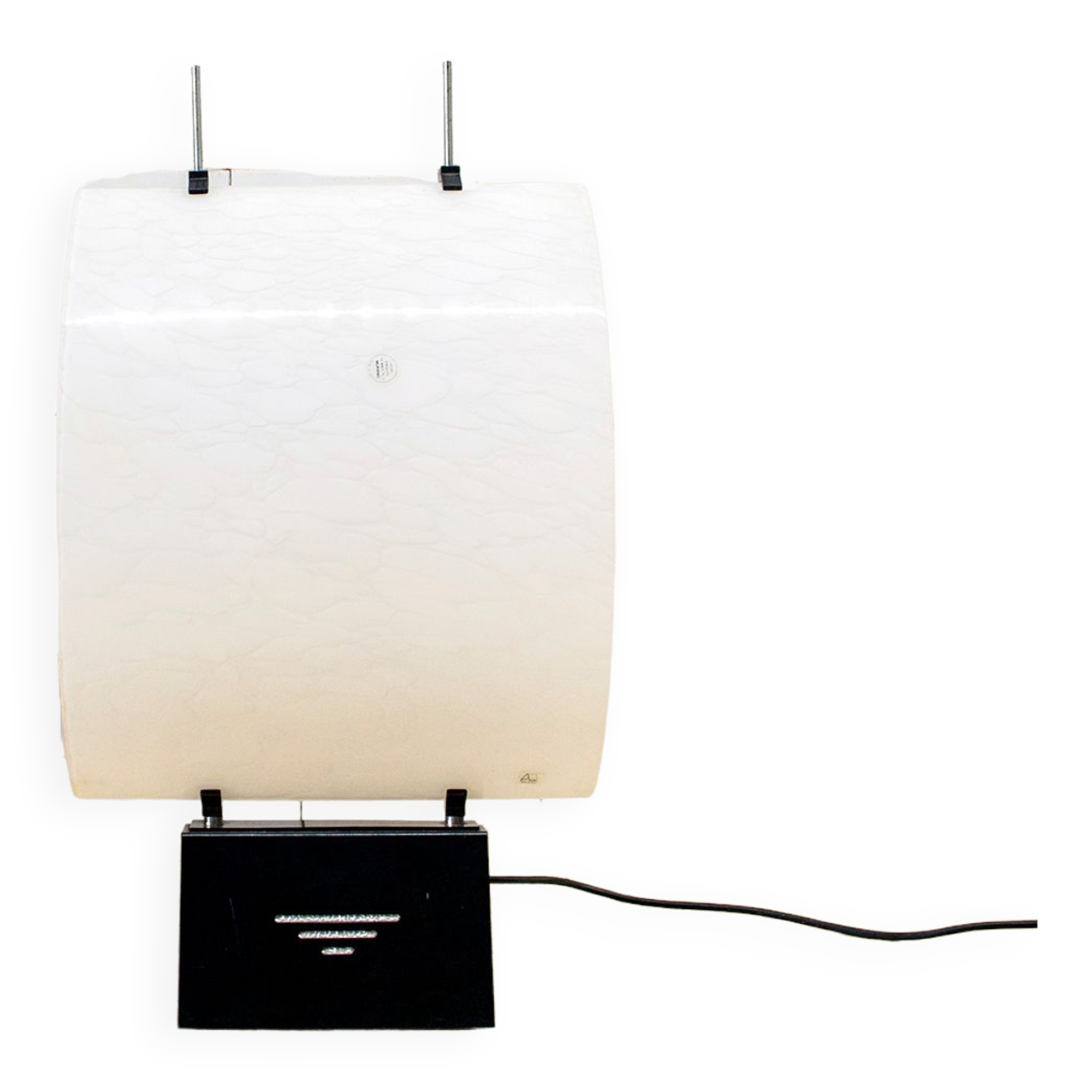 Murano metal and Murano glass table lamp by Alox Italia Anni '80