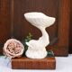 Dartmouth pottery koi carp supporting a shell-shaped dish/vase.