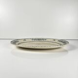 Oval patinated dish "Thermidor" Blue/green iron earth, late 19th century