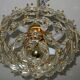 Kinkeldey gold-plated brass and faceted glass chandelier, 1960s