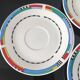 Set of small plates, vintage saucers in porcelain.