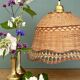 Vintage pendant light in natural materials