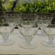 6 Art Deco engraved wine glasses, Meisenthal glassware