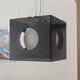 1990s smoked plexiglass designer hanging lamp