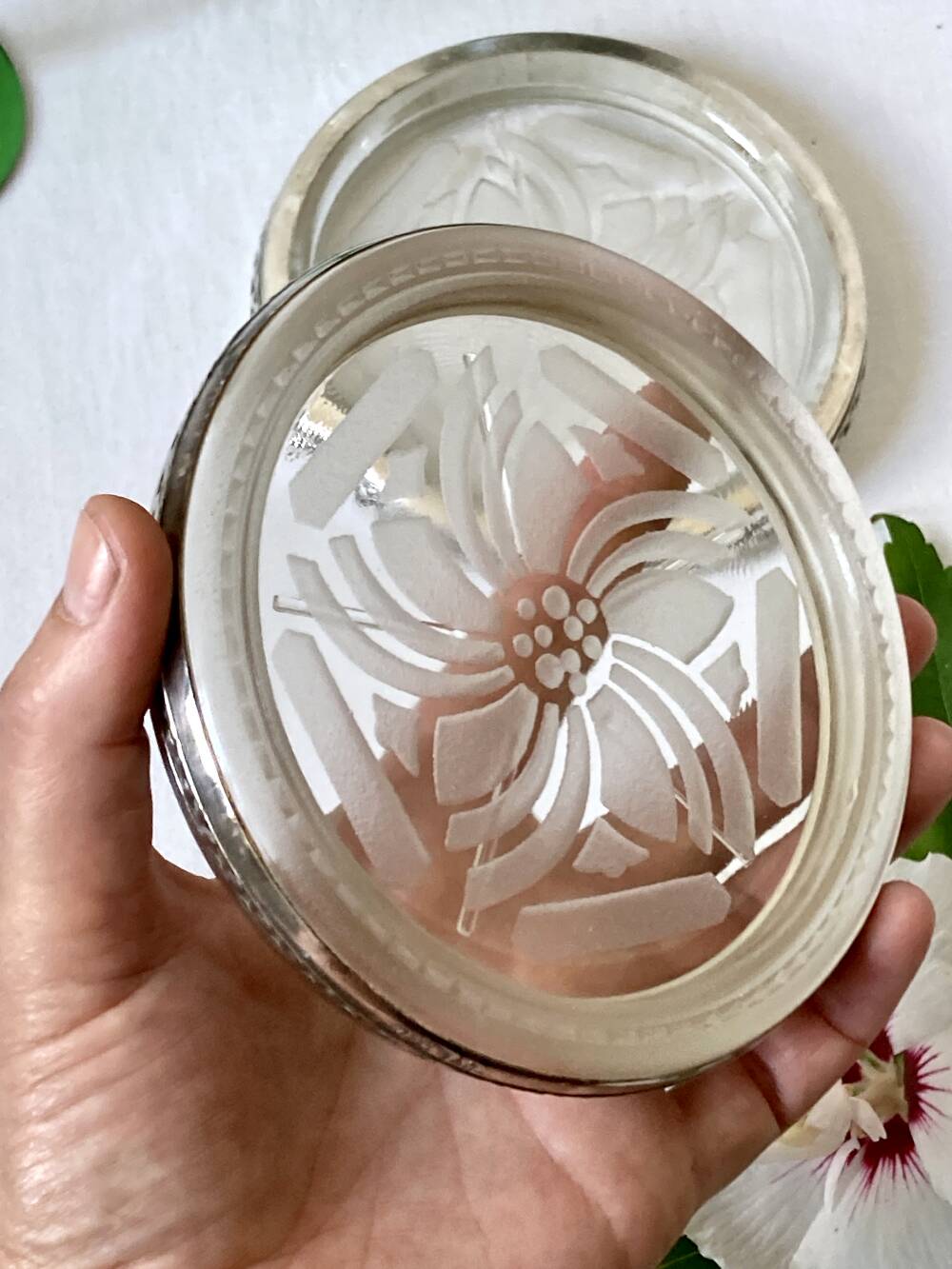 Pair of Art Deco coasters, 1930s