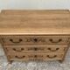 Louis XV style chest of drawers, solid raw oak, 1920.