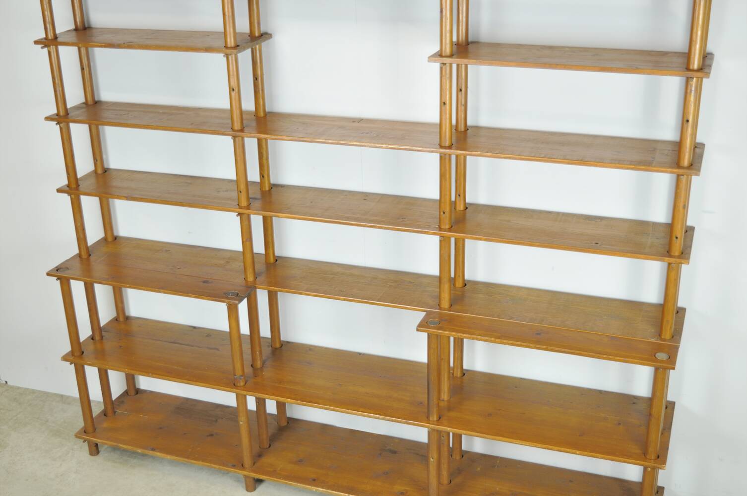 Handmade wooden bookshelf, 1960s