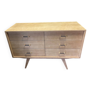 Vintage buffet Scandinavian style with tapered legs.
