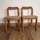 2 wooden chairs