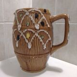 Pitcher "barrel" glazed terracotta