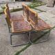Set of 4 mid century modern upholstered cesca chair Italy 1970