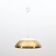 brass and porcelain pendant light - Sweden 60s/70s