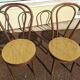 set of 3 wooden canned bistro chair - ZPM RADOMSKO for Thonet