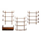 Fine danish teak wing shelf system 1950s