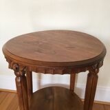 2-level art deco pink side table