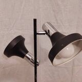 Floor lamp with 3 chrome and black spotlights dlg Cosack and Hustadt leuchten