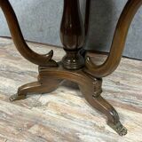 Table Lombarde époque Empire en acajou et filet de laiton vers 1820
