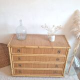Rattan chest of drawers circa 1970 - Dal Vera